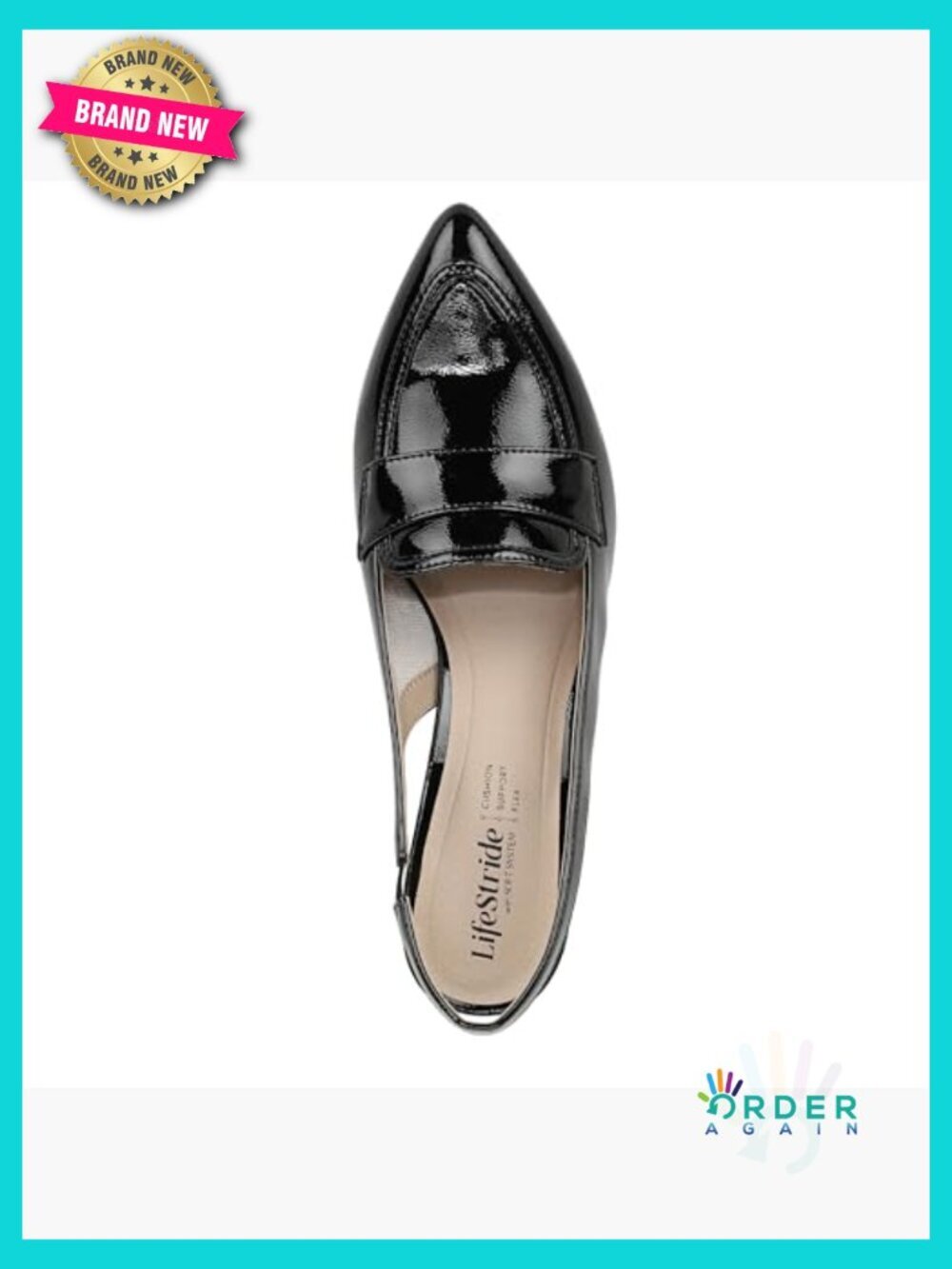 Slingback Pump with Cushioned Insole Pointed Toe Block Heel Office - Picture 5 of 7